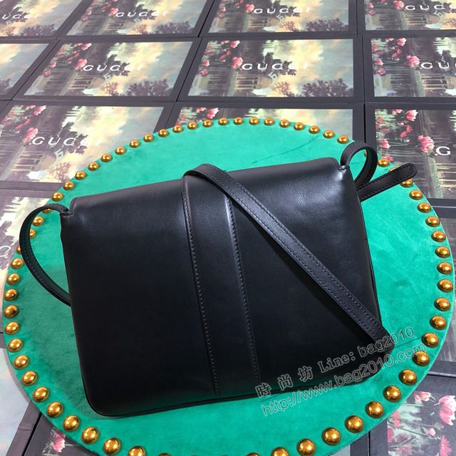 Gucci包 古馳女包 550126 Gucci牛皮單肩女包 Gucci斜挎包 黑皮  gudj1009